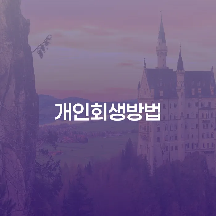 개인회생변제금 개인회생 처리방법 대해서
