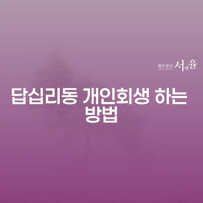 답십리동에서 개인회생을 효과적으로 신청하는 방법은 무엇일까요?