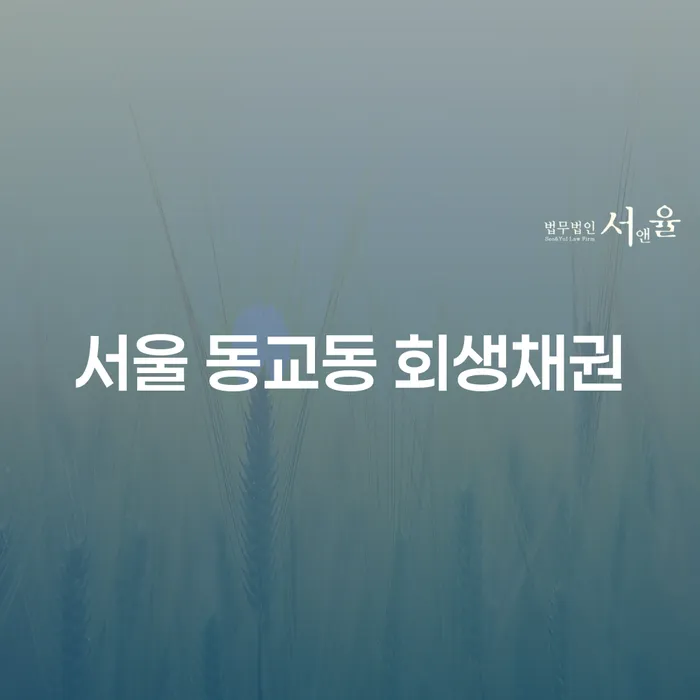 서울 동교동 회생채권과 비트코인개인회생: 내가 알아야 할 모든 것