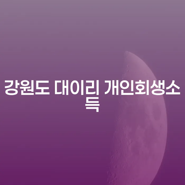 강원도 대이리 개인회생소득으로 카드빚 해결할 수 있을까요?